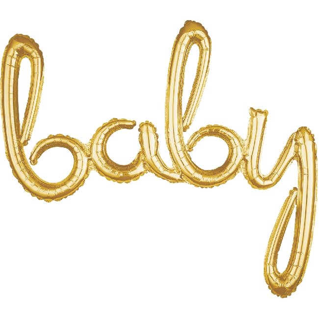 Globo Frase Baby Oro - Metalizado 99cm