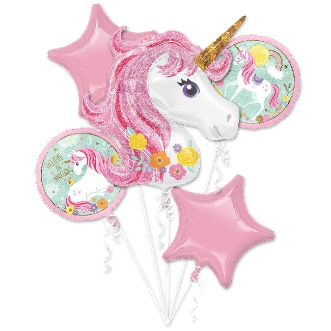 Ramo de Globos Unicornio Mágico - Surtido de Globos metalizado