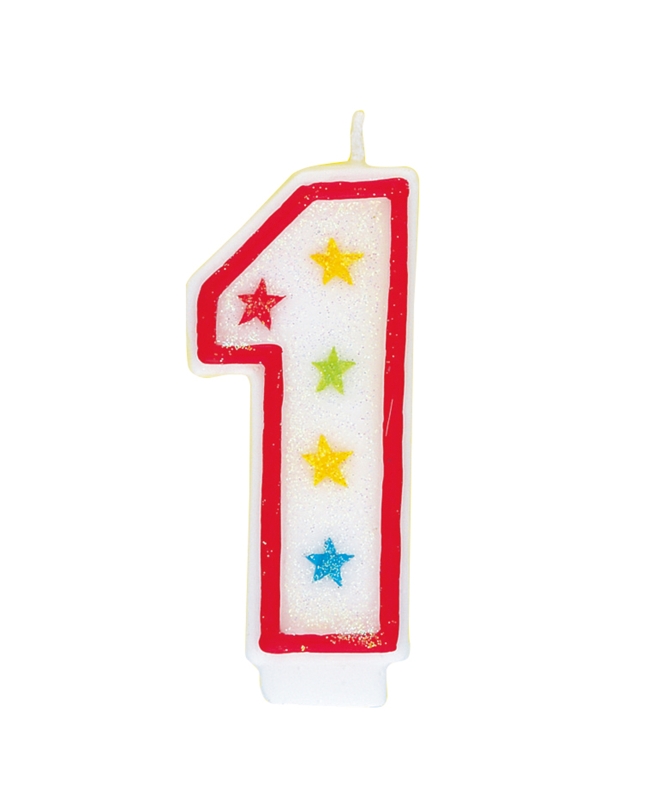 Vela Estrellas Nº 1 +Deco H.Bday