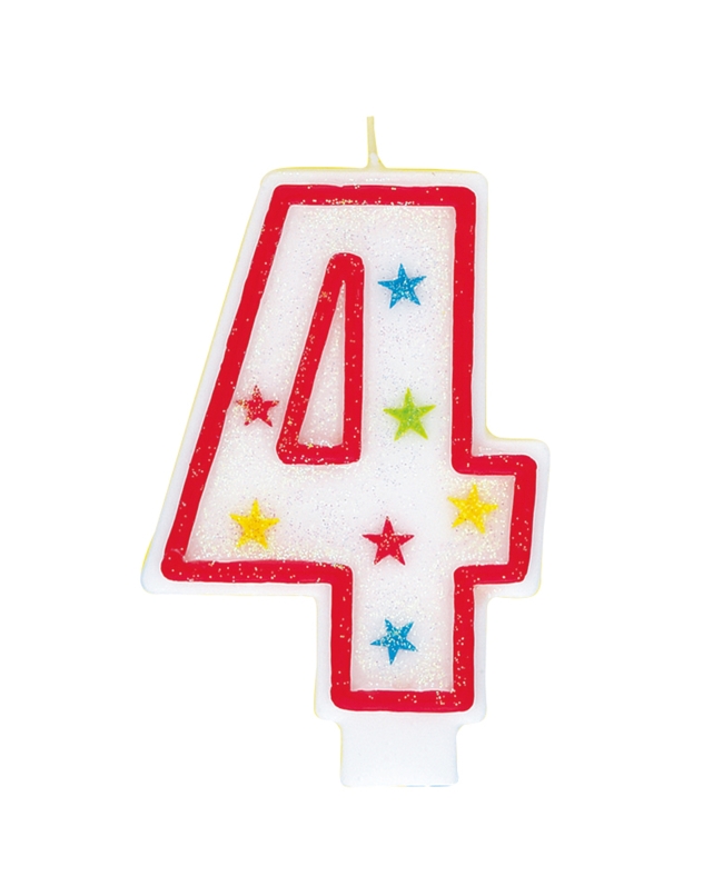 Vela Estrellas Nº 4 +Deco H.Bday