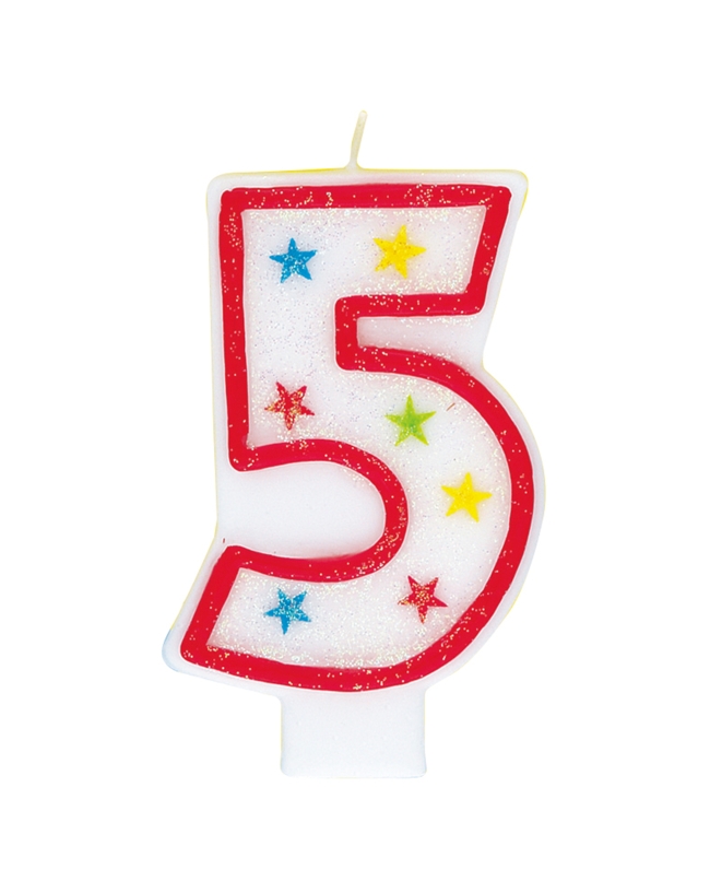 Vela Estrellas Nº 5 +Deco H.Bday