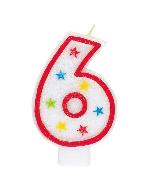 Vela Estrellas Nº 6 +Deco H.Bday