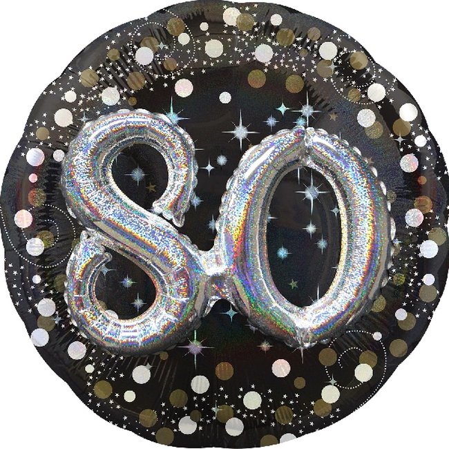 Oro Sparkling Celebration 80th Birthday Multi Balloons 