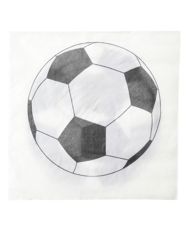 Servilletas Futbol Blanco 33X33cm Papel 3 Capas ***OFERTA DTO NO ACUMULABLE