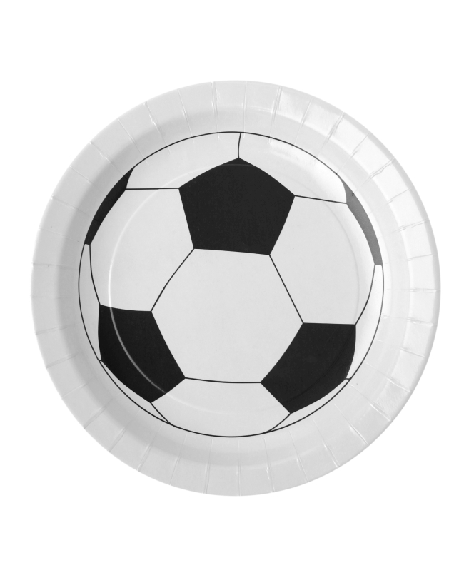 Platos Futbol Blanco 22.5cm Carton ***OFERTA DTO NO ACUMULABLE