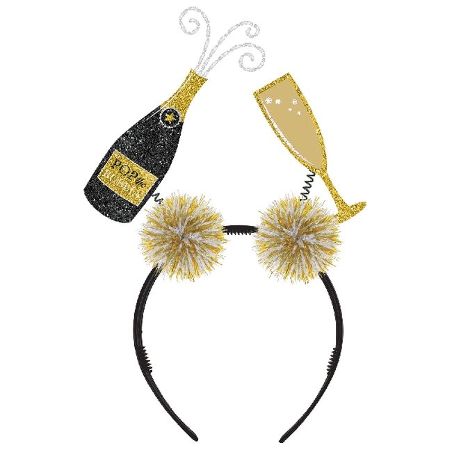 Diadema Champagne &amp; Flute Head