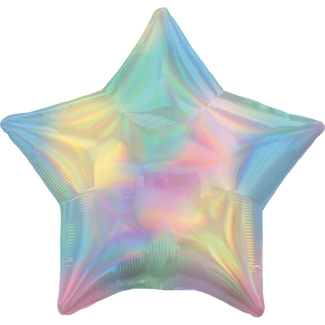 Globo estrella en colores pasteles iridiscente - metalizado 45cm