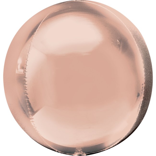 Globo esférico Orbz rosa dorado gigante - metalizado 53cm