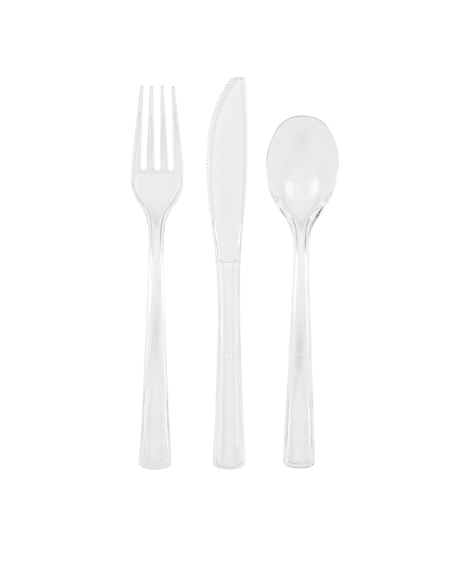 Cubiertos Plastico Transparente ***OFERTA DTO NO ACUMULABLE