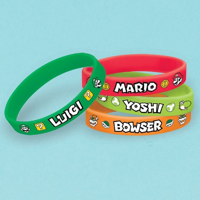 Pulseras de goma de Super Mario