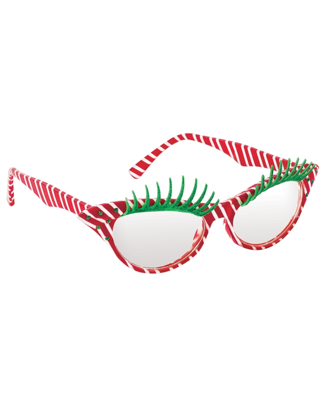 Disfraz Acc: Gafas Pestañas Xmas 