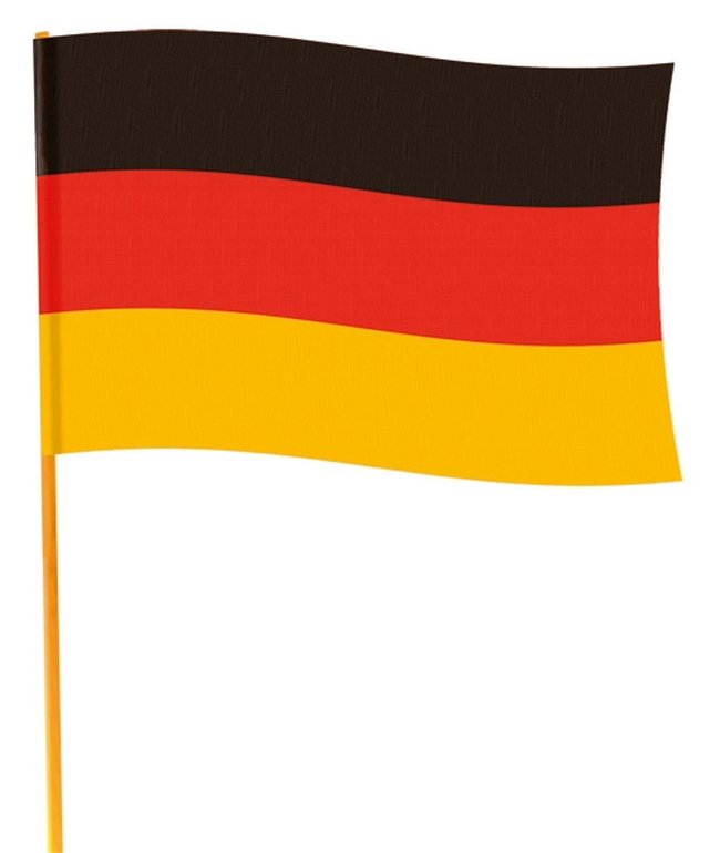 Bandera Alemania De Tela Con Palo 50X70cm