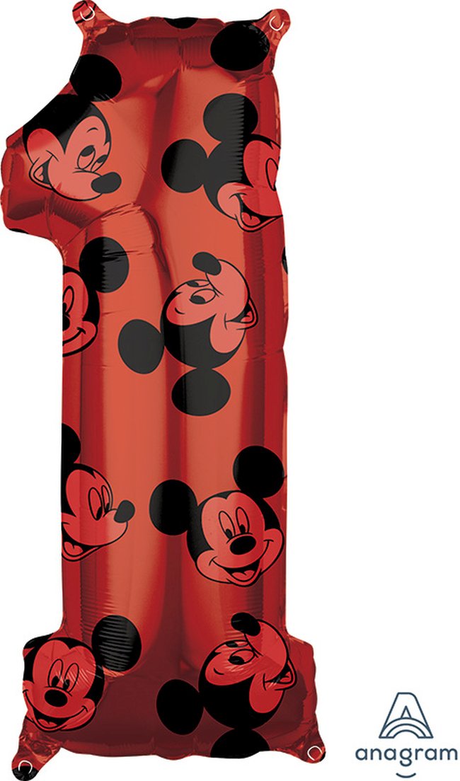 Forma Numero 1 Rojo: Mickey 65cm