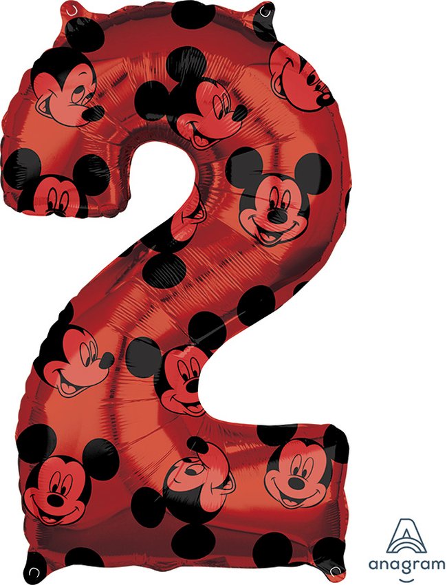 Forma Numero 2 Rojo: Mickey 65cm