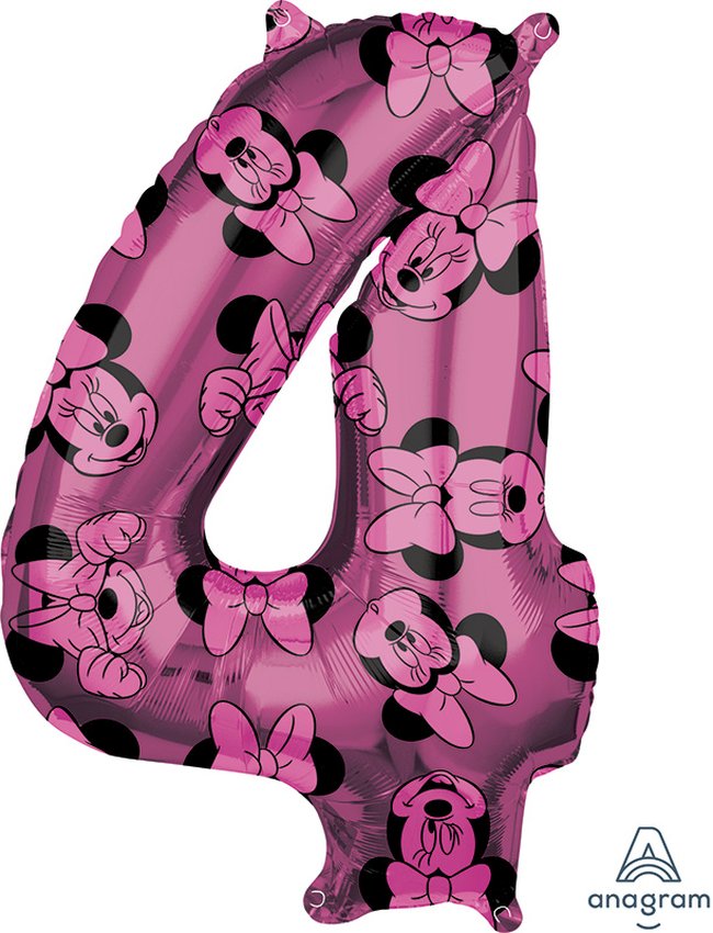 Forma Numero 4 Rosa: Minnie 65cm