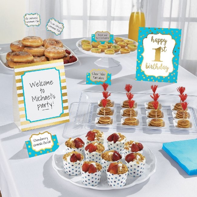 Tarjeta mesa 1st Birthday Boy Buffet Kits  ***OFERTA DTO NO ACUMULABLE