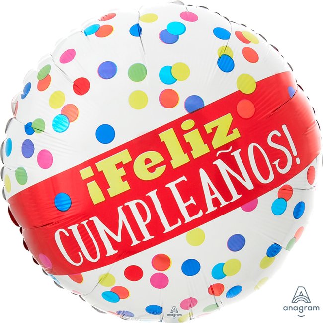 18/45cm Feliz Cumpleaños Puntos