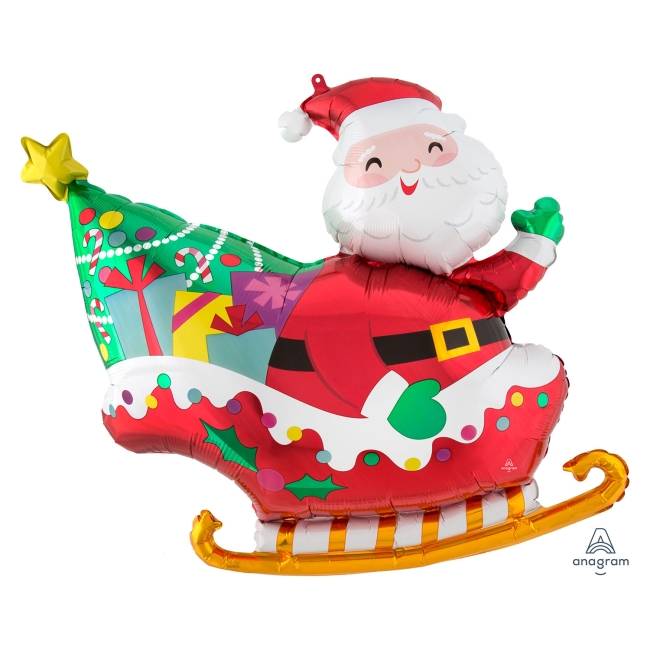 Forma Trineo Papa Noel 71X76cm - LIRAGRAM Forma Trineo Papa Noel 71X76cm - LIRAGRAM