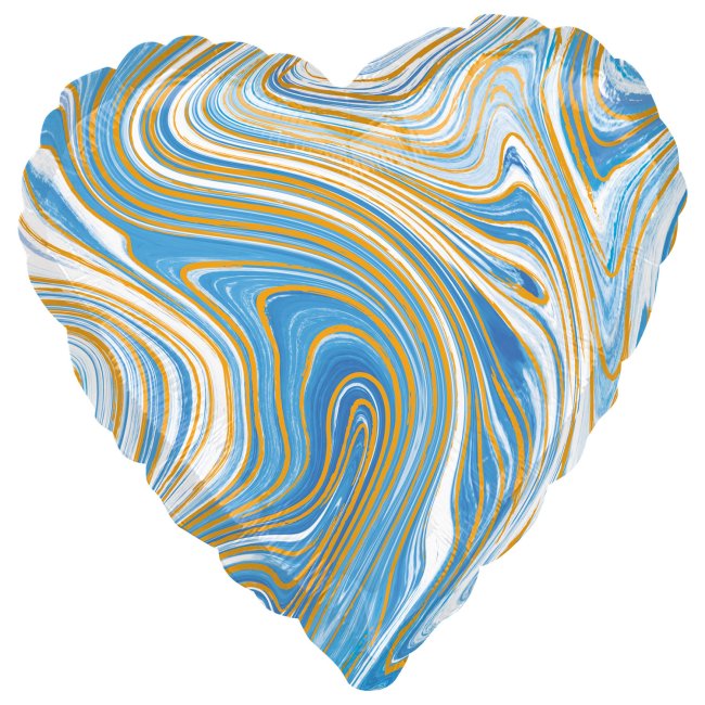 18/45cm Corazon Marblez Azul ***OFERTA DTO NO ACUMULABLE