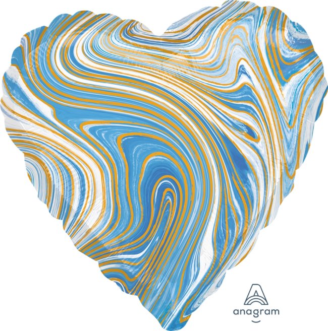 18/45cm Corazon Marblez Azul ***OFERTA DTO NO ACUMULABLE