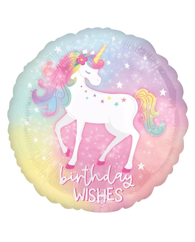 18/45cm Unicorn Bday Wishes
