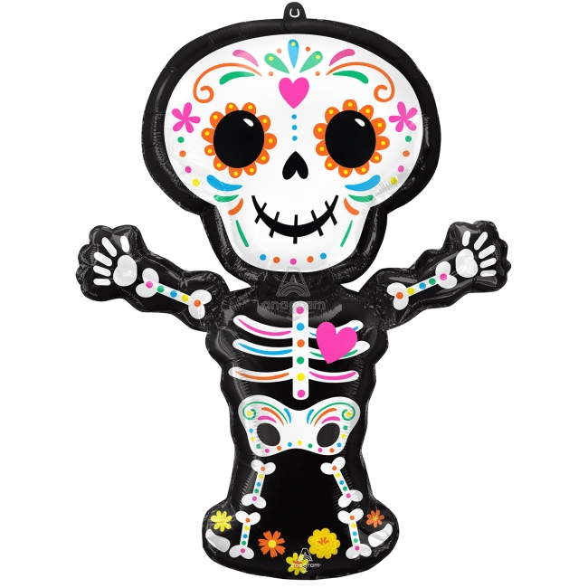 FORMA ESQUELETO CATRINA HOLOGRA 66 X 86cm