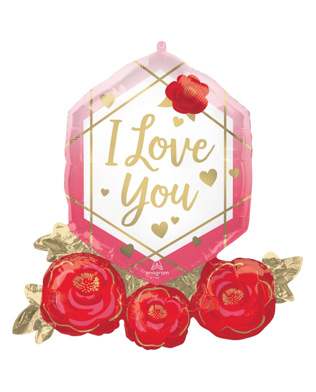 Forma I Love You Rosas 76X71cm