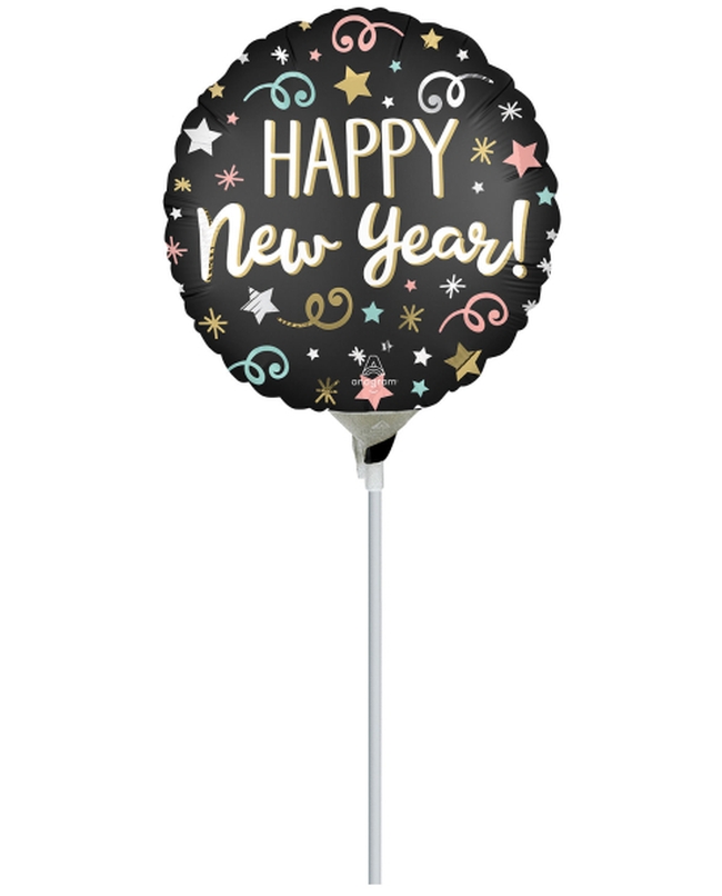 9/23cm Mini Confeti Satin Happy New Year