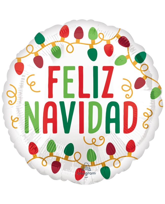 18/45cm Feliz Navidad Luces