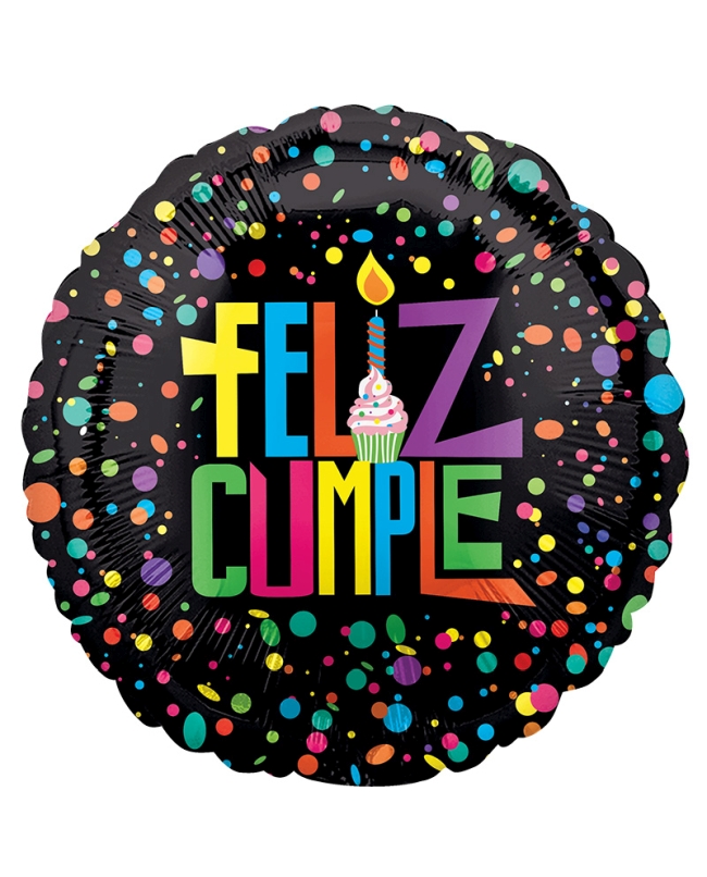 18/45cm Feliz Cumple Confeti