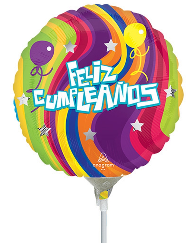 Globos de Mini Foil de 9 (23Cm) Feliz Cumpleaños