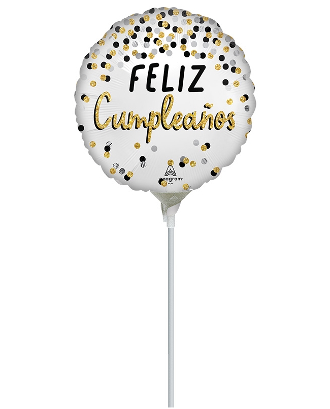 9/23CM MIN FELIZ CUMPLEAÑOS CONFETTI SATIN