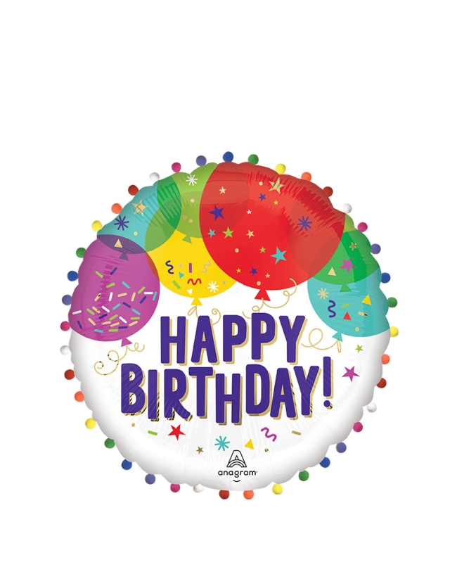 Jumbo Happy Bday Pom-Pom 81cm