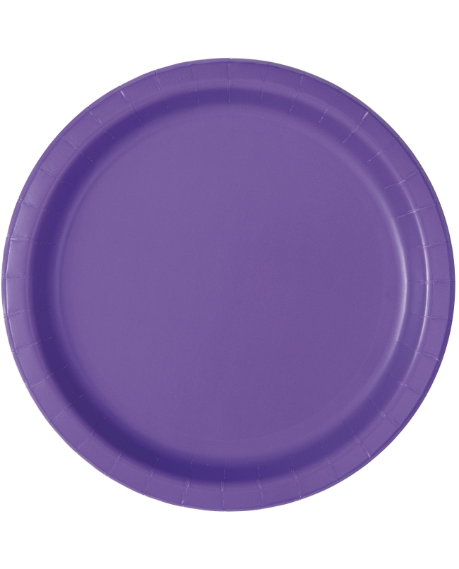 Platos 22,5cm Redondo Morado Carton ***OFERTA DTO NO ACUMULABLE