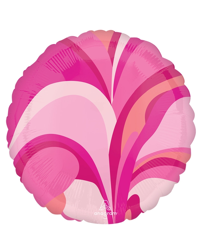 18/45cm Circulo Rosa Marmol Vibrante