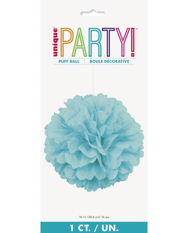 Deco Pom Pom Tisu Turquesa 40,6cm