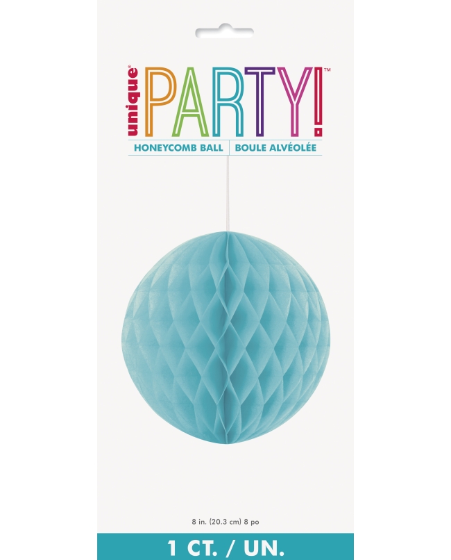 Deco Bola Nido Abeja Turquesa 20,3cm
