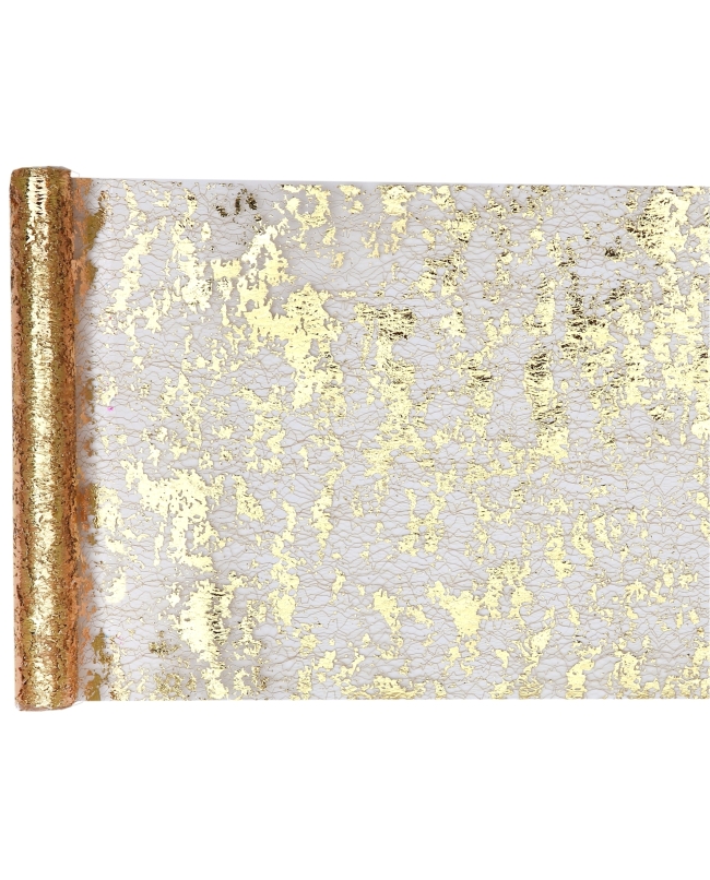 Camino Mesa Brillante Oro 28cm X 5m Poliester ***OFERTA DTO NO ACUMULABLE