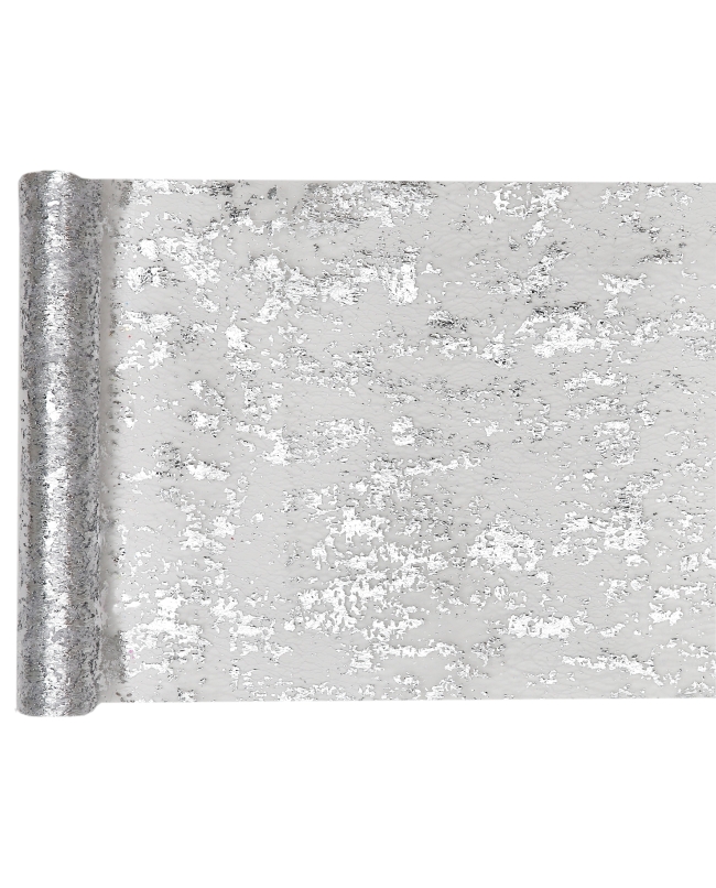 Camino Mesa Brillante Plata 28cm X 5m Poliester ***OFERTA DTO NO ACUMULABLE