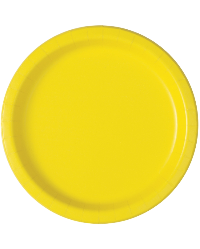 Platos 22,5cm Redondo Amarillo Carton ***OFERTA DTO NO ACUMULABLE