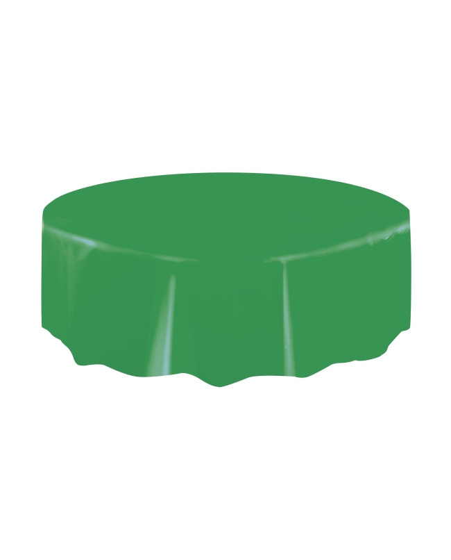 Mantel Plastico Redondo Verde Esmeralda 2,13m ***OFERTA DTO NO ACUMULABLE