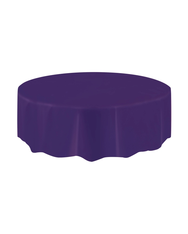 Mantel Plastico Redondo Morado Oscuro 2,13m ***OFERTA DTO NO ACUMULABLE