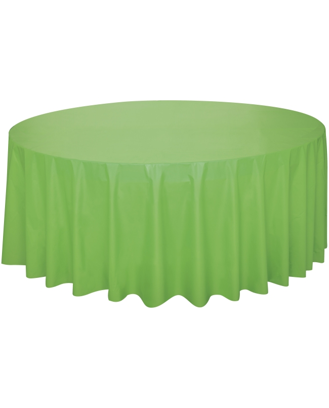 Mantel Plastico Redondo Verde Lima 2,13m ***OFERTA DTO NO ACUMULABLE