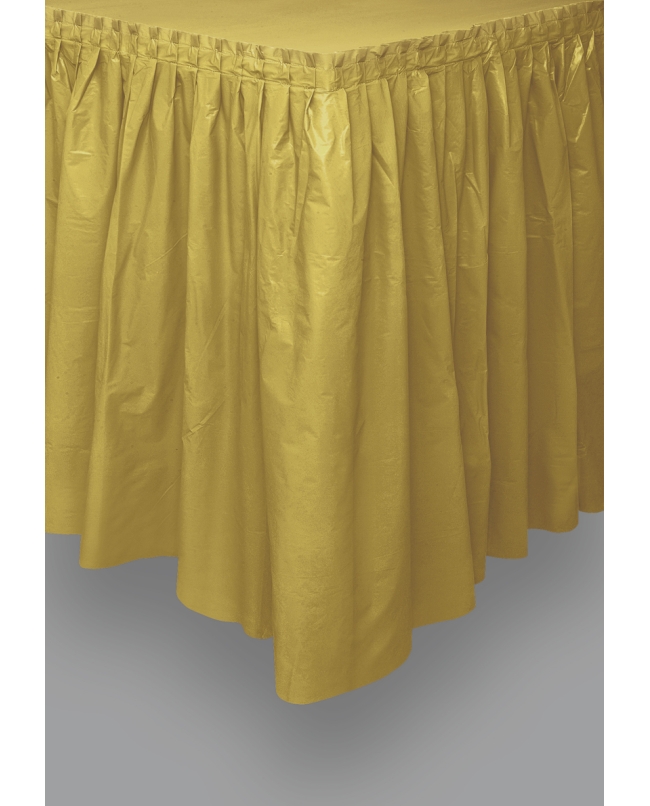 Faldon Mesa Plastico Oro 4,27Mx74cm ***OFERTA DTO NO ACUMULABLE