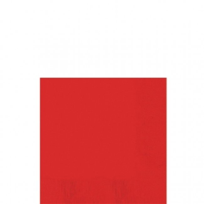 Servilletas de cóctel rojas-Cuadradas doble capa 25cm