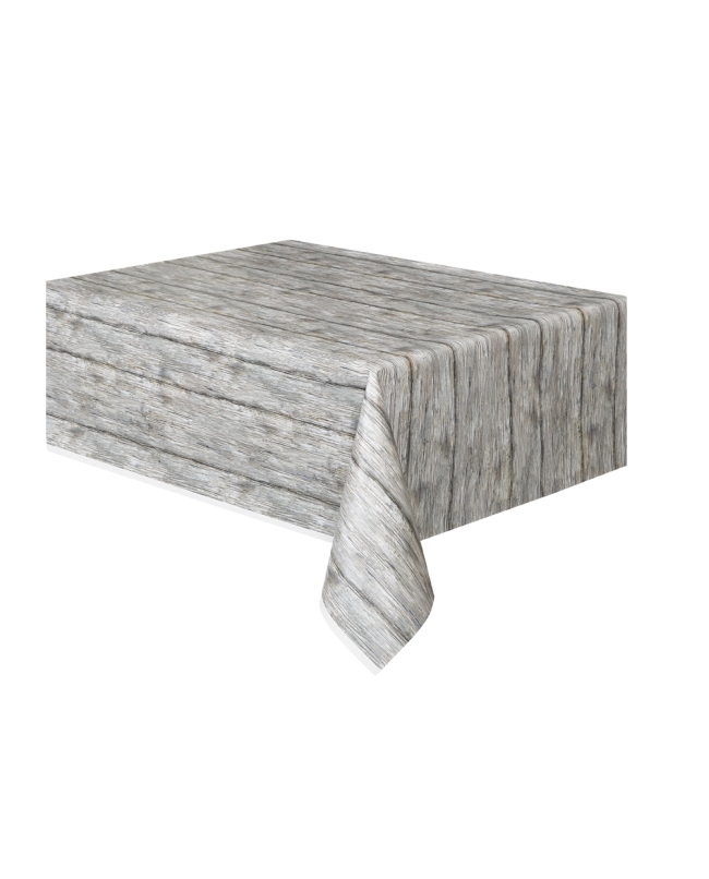 Mantel Plastico Madera Rustica 1,37X2,74m
