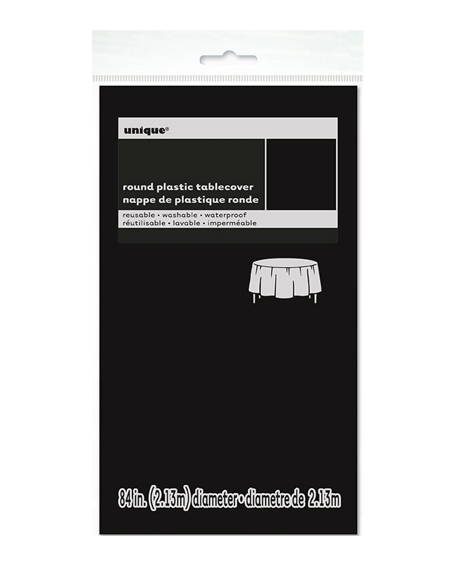 Mantel Plastico Redondo Negro 2,13M Pkg Peq. ***OFERTA DTO NO ACUMULABLE