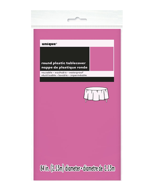 Mantel Plastico Redondo Fucsia 2,13M Pkg Peq. ***OFERTA DTO NO ACUMULABLE