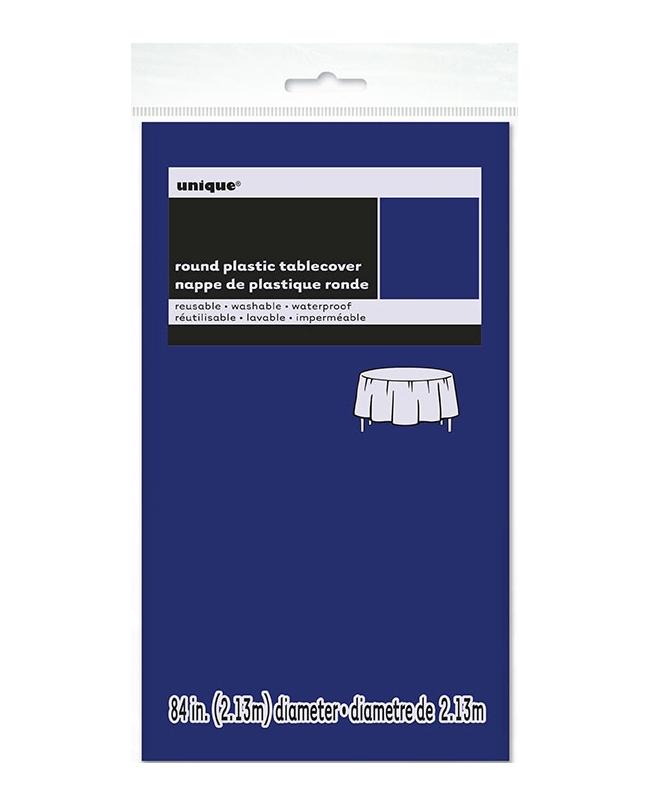 Mantel Plastico Redondo Azul Marino 2,13M Pkg Peq. ***OFERTA DTO NO ACUMULABLE