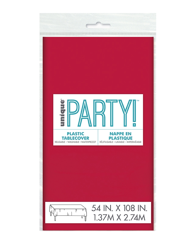 Mantel Plastico Rojo 1,37X2,74M Pkg Peq. ***OFERTA DTO NO ACUMULABLE